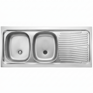 Stainless Steel Drop On Sink Double Bowl 1200*535