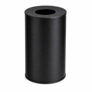 Wastebin Matt Black Coated with Funnel Lid 380 Dia*600